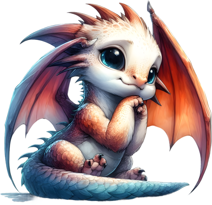 Motivtransfer 6969 Drache schaut verschmitzt