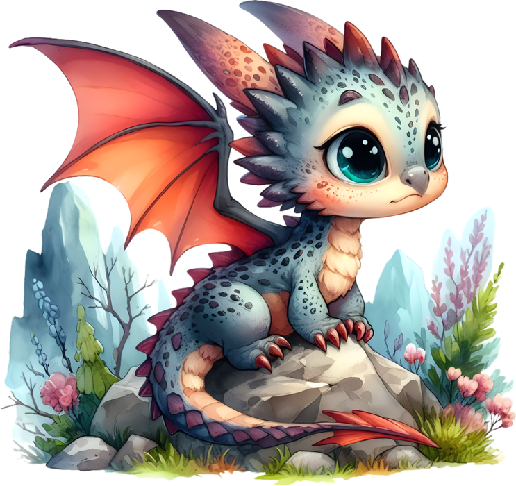 Motivtransfer 6973 Drache schaut in die Ferne