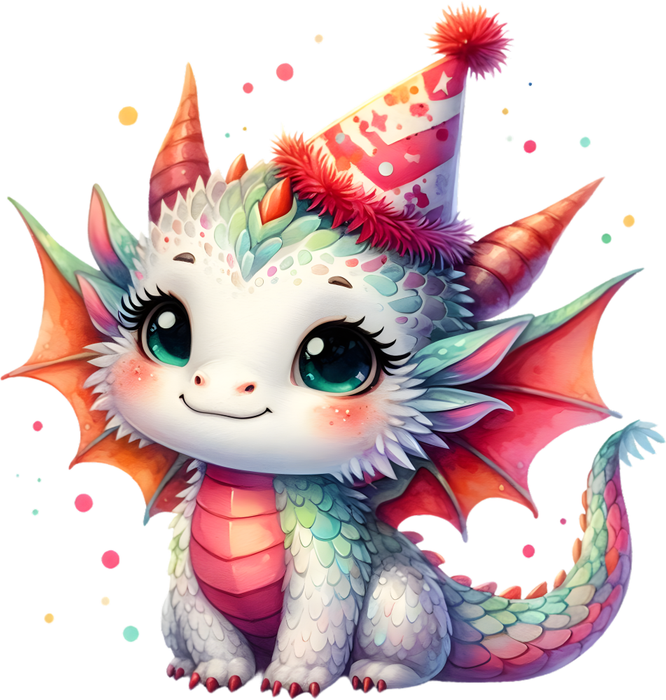 Motivtransfer 6987 Drache mit Mütze