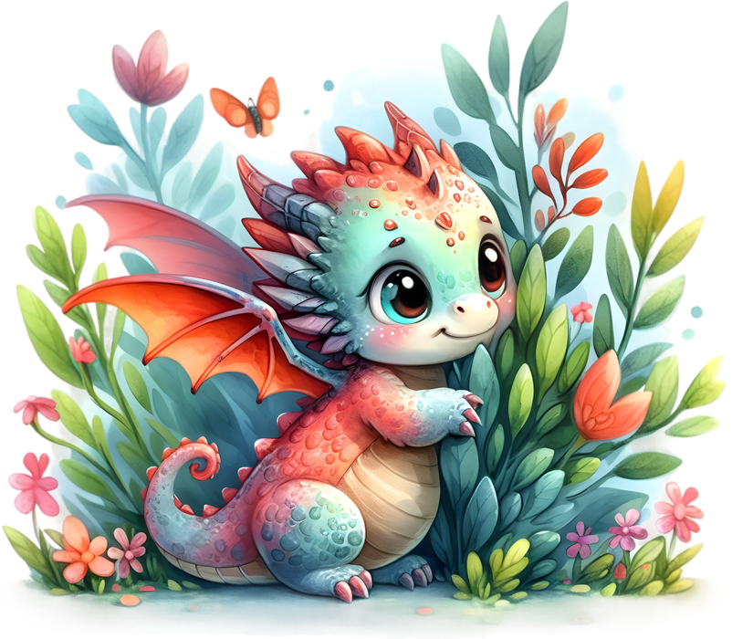 Motivtransfer 7007 Drache im Feld