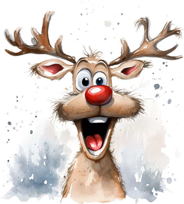 Motivtransfer 7087 Lustiges Rentier freut sich