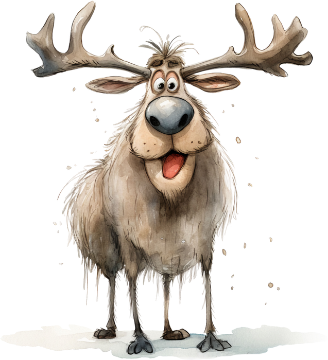 Motivtransfer 7090 Lustiges Rentier steht