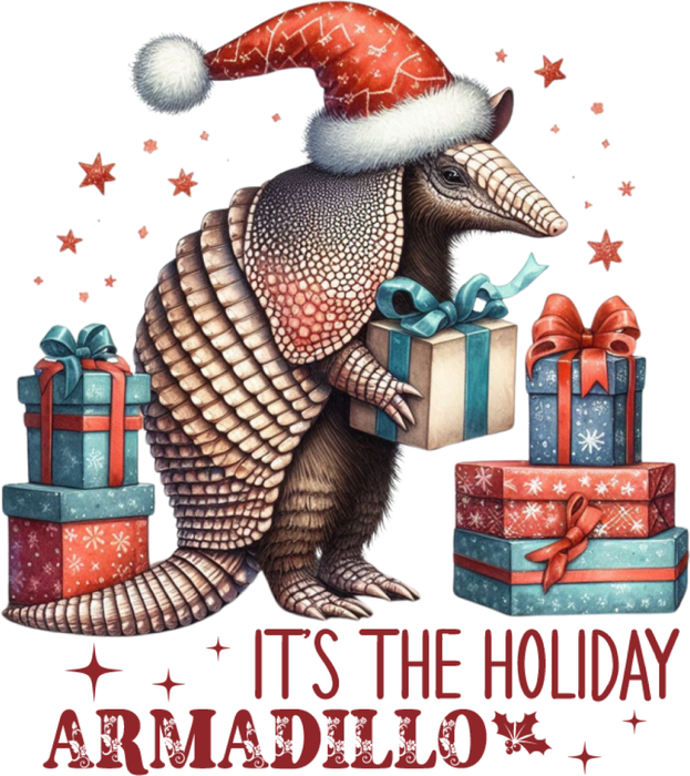 Motivtransfer 7095 It s the Holiday Armadillo