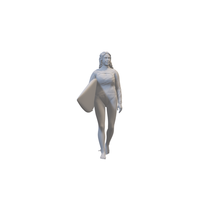 Surferin mit Brett - (3DP-71)