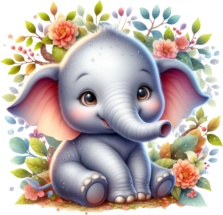 Motivtransfer 7118 Elefant im Dschungel