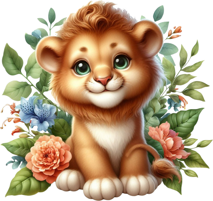 Motivtransfer 7121 Löwe im Dschungel