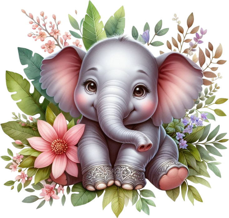 Motivtransfer 7125 Elefant im Dschungel