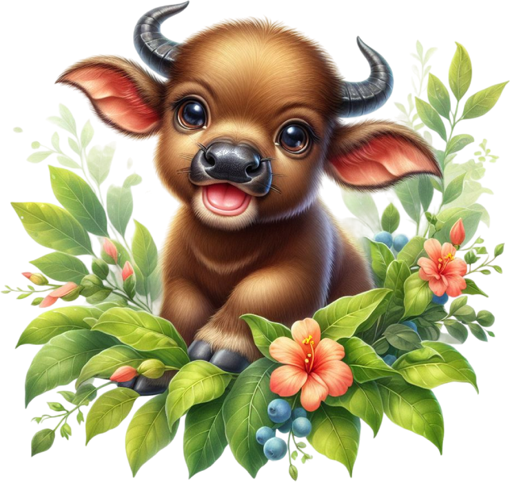 Motivtransfer 7126 Ochse im Dschungel