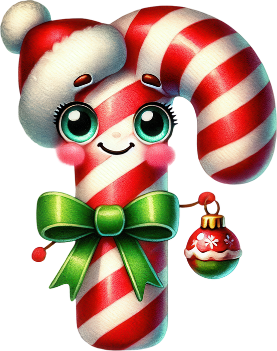 Motivtransfer 7165 Zuckerstange mit Gesicht