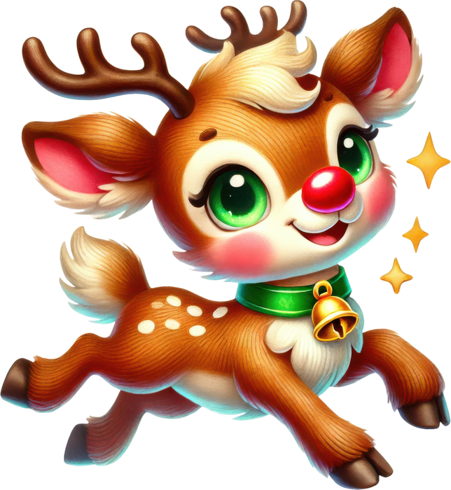 Motivtransfer 7167 Rentier mit Glocke