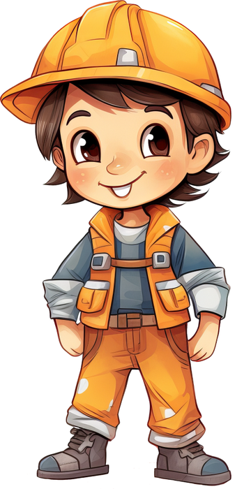 Motivtransfer 7168 Kleiner Bauarbeiter