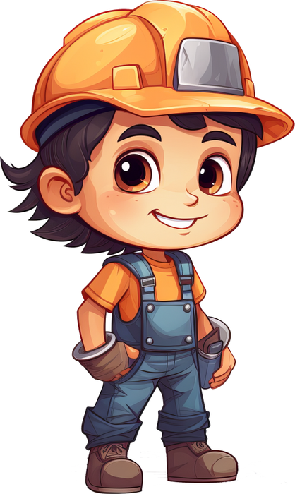 Motivtransfer 7174 Kleiner Bauarbeiter