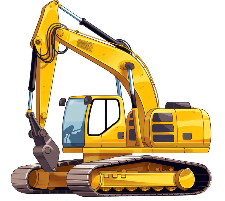 Motivtransfer 7180 Gelber Bagger