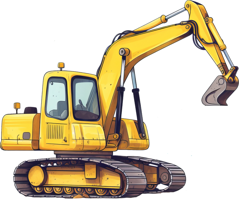 Motivtransfer 7181 Gelber Bagger