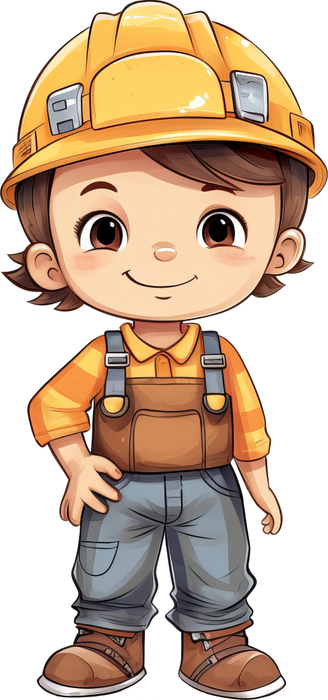 Motivtransfer 7185 Kleiner Bauarbeiter