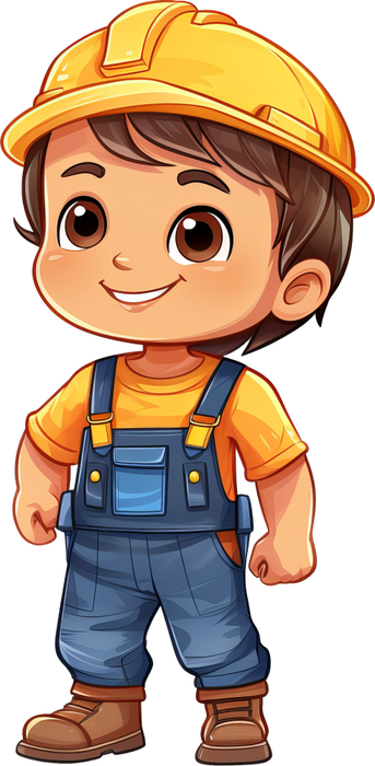 Motivtransfer 7187 Kleiner Bauarbeiter