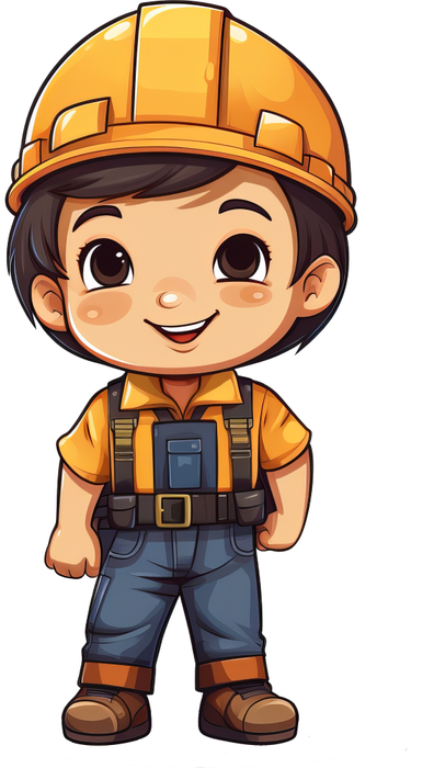 Motivtransfer 7188 Kleiner Bauarbeiter