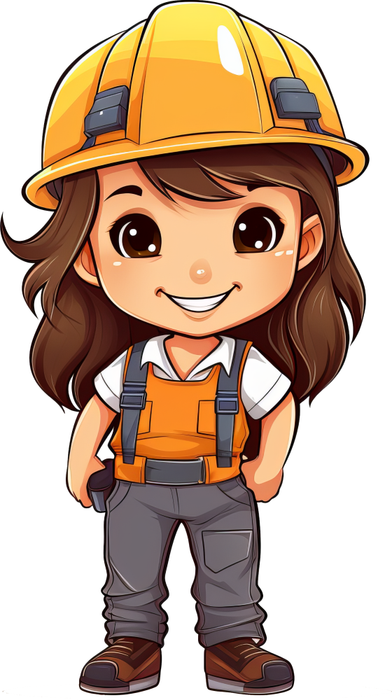 Motivtransfer 7193 Kleine Bauarbeiterin