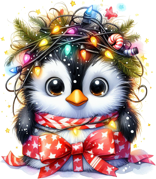 Motivtransfer 7231 Pinguin mit Schleife