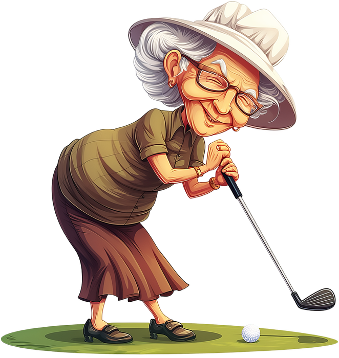 Motivtransfer 7280 Oma beim Golf