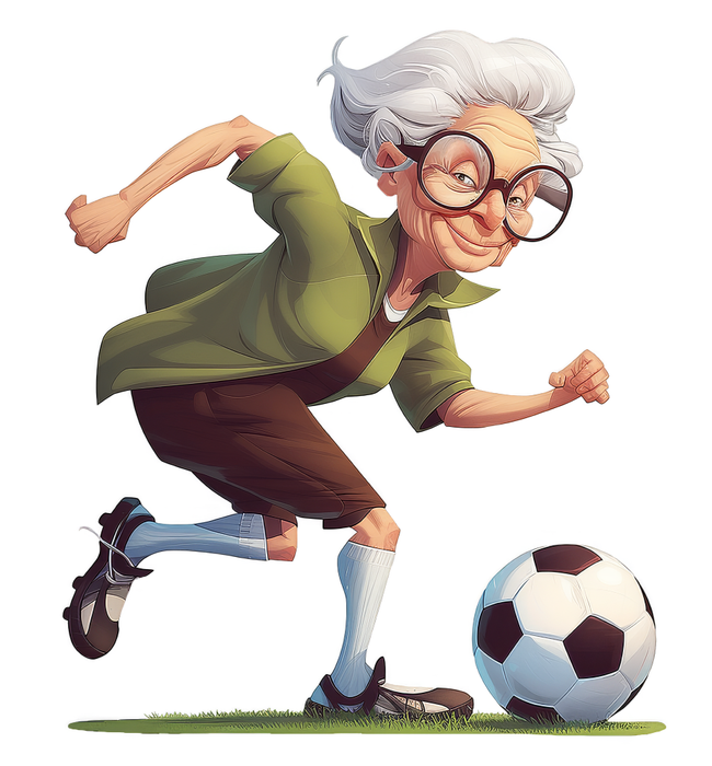 Motivtransfer 7282 Oma beim Fussball