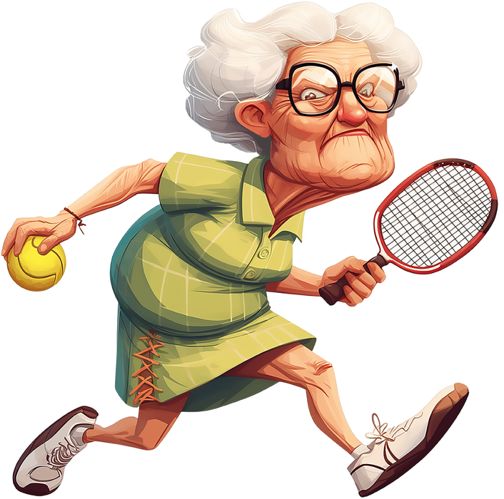 Motivtransfer 7288 Oma beim Tennis