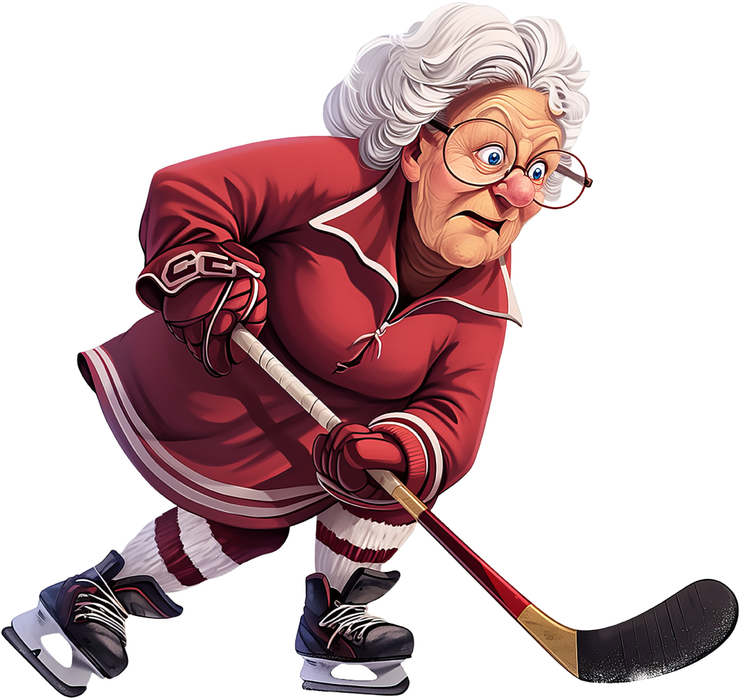 Motivtransfer 7290 Oma beim Eishockey