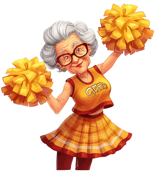 Motivtransfer 7297 Oma als Cheerleader