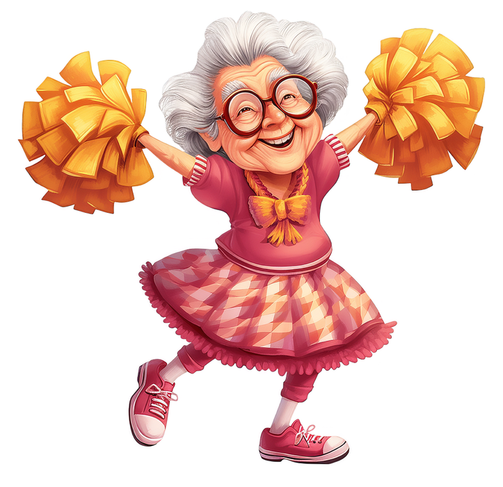 Motivtransfer 7298 Oma als Cheerleader