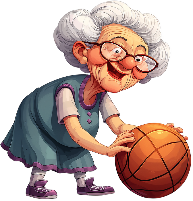 Motivtransfer 7299 Oma beim Basketball