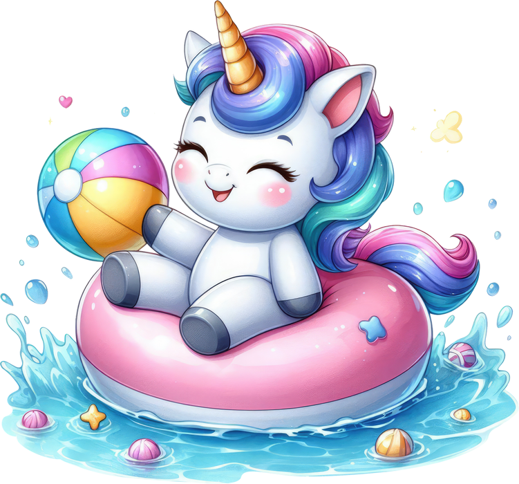 Motivtransfer 7310 Einhorn auf Schwimmreif