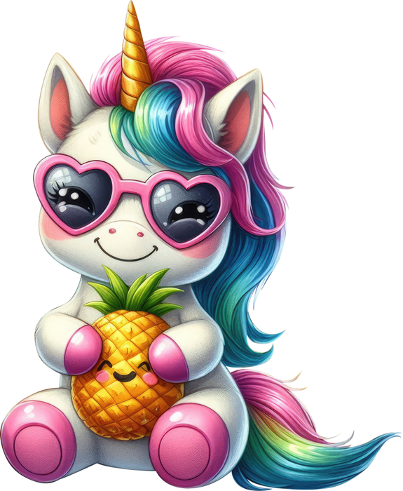 Motivtransfer 7315 Einhorn mit Ananas