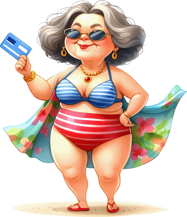 Motivtransfer 7326 Oma im Badeanzug