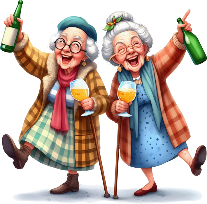 Motivtransfer 7329 Oma hat ein Gläschen