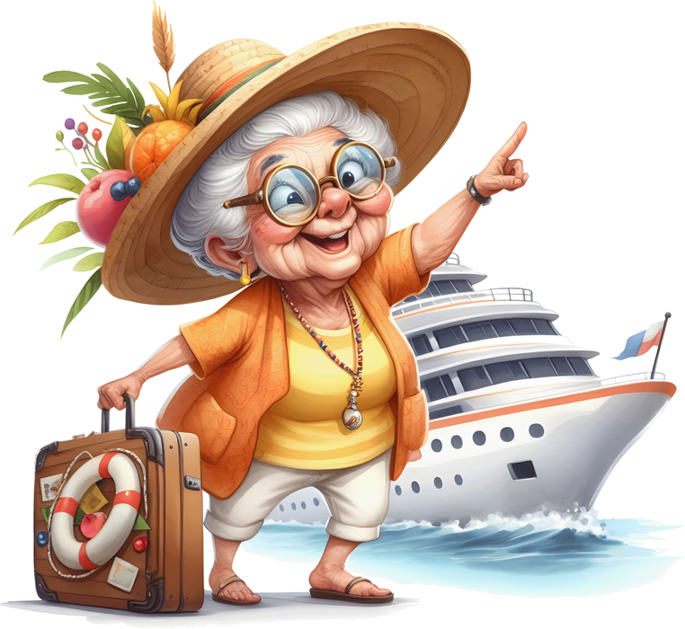 Motivtransfer 7331 Oma will aufs Schiff