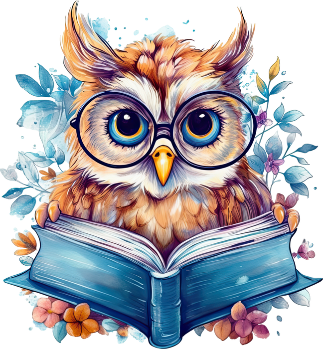 Motivtransfer 7354 Eule mit Buch