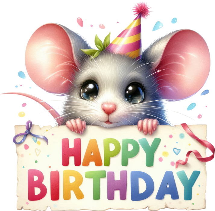 Motivtransfer 7363 Happy Birthday Maus