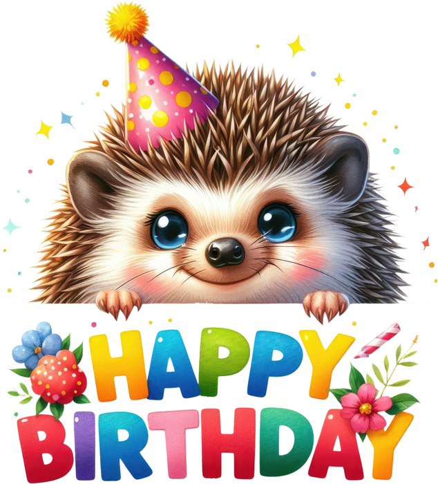 Motivtransfer 7369 Happy Birthday Igel