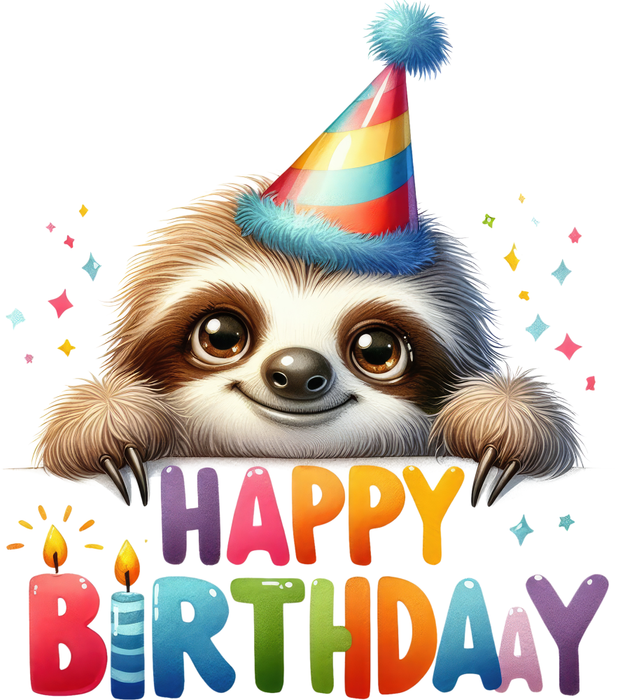 Motivtransfer 7373 Happy Birthday Faultier