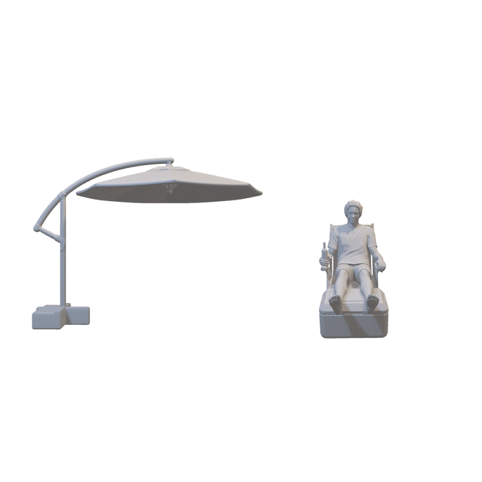 Chillen unterm Sonnenschirm - (3DP-74)