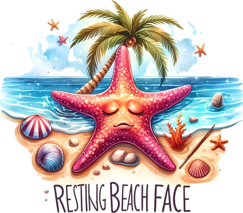 Motivtransfer 7515 Resting beach face