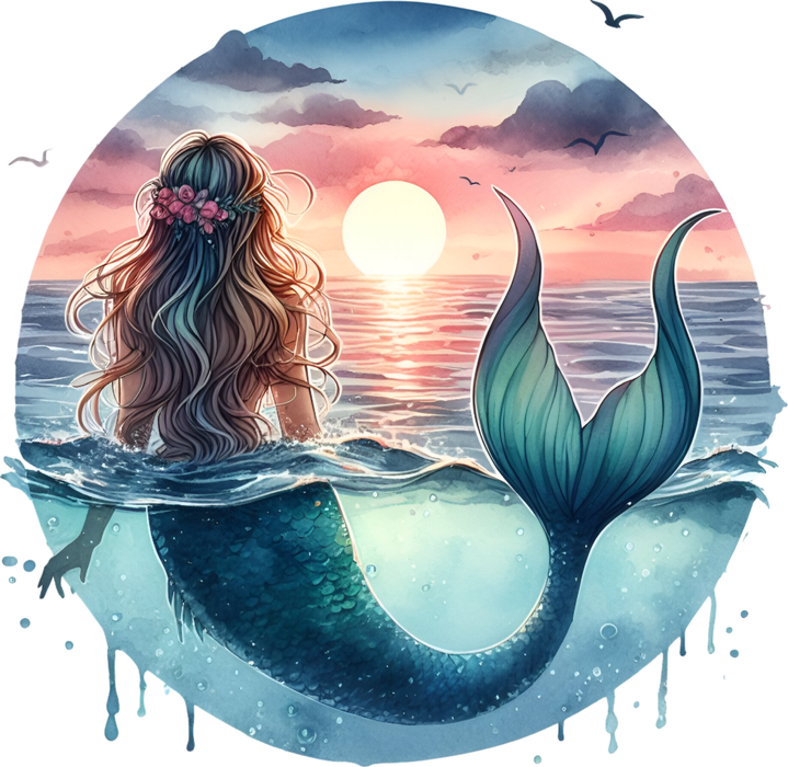 Motivtransfer 7520 Mermaid on sundown