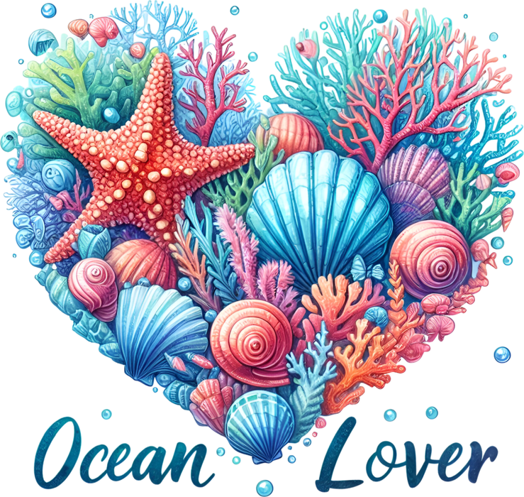 Motivtransfer 7522 Ocean lover heart