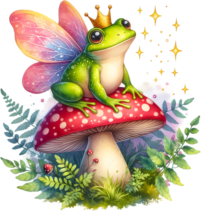 Motivtransfer 7528 Frosch auf Pilz