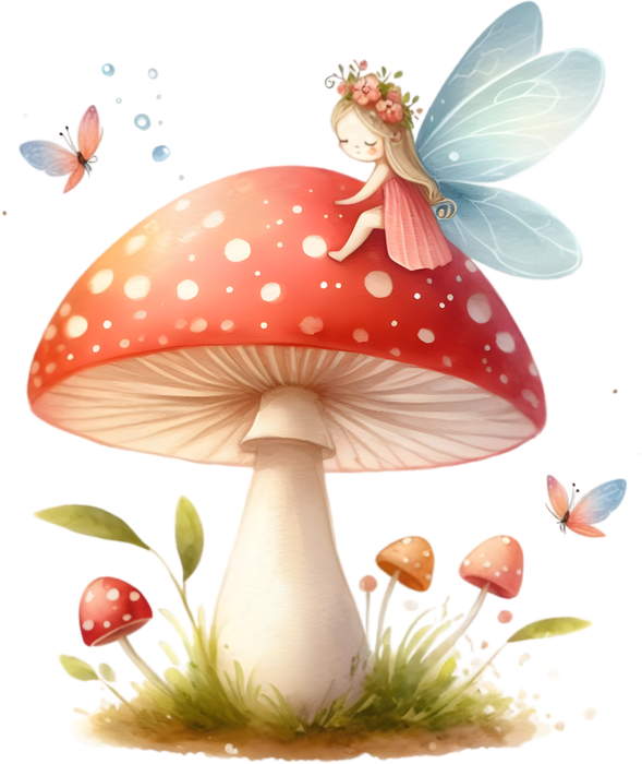 Motivtransfer 7530 Fliegenpilz mit Fee