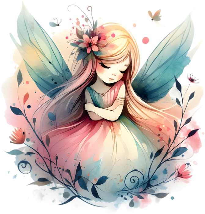 Motivtransfer 7538 Fee mit Flügeln