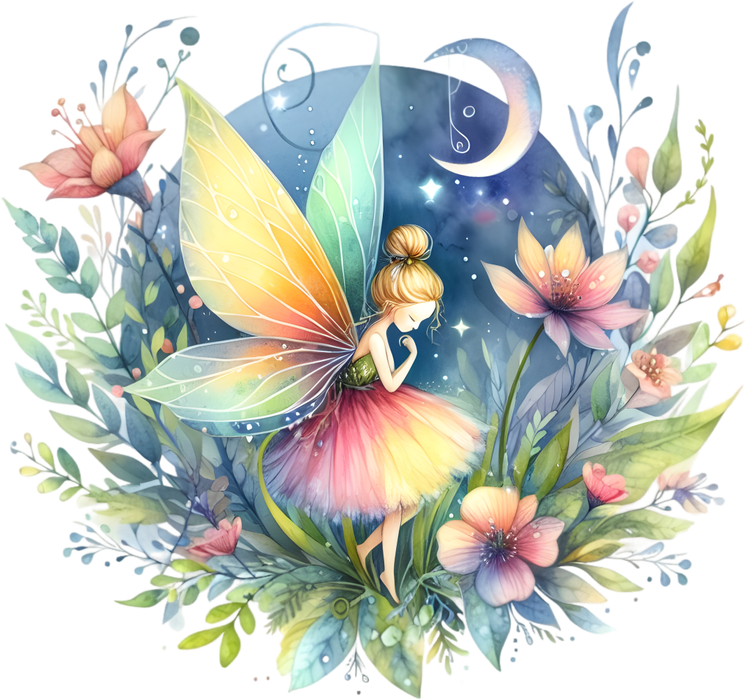 Motivtransfer 7539 Fee mit Mond