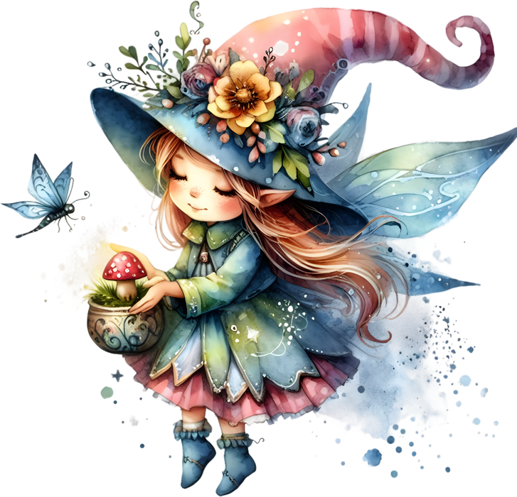 Motivtransfer 7542 Fee mit Pilz