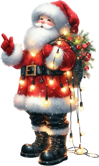 Motivtransfer 7637 Santa zeigt