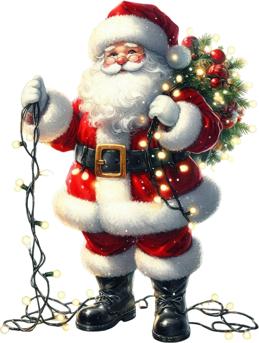 Motivtransfer 7640 Santa mit Geschenken